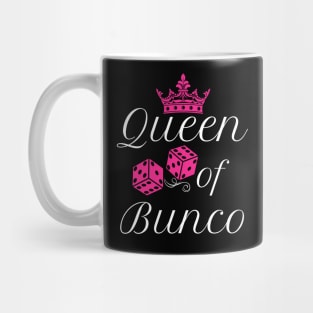 Queen of Bunco Party Girl Pink Dice Bunco Night Mug